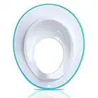 Abattant de toilette pour enfant (blanc avec bord bleu) – Insert de toilette pour enfant – Siège de toilette – Siège de toilette – Siège de toilette – Siège de toilette pour bébé – Marchepied