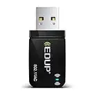 EDUP AC1300Mbps WiFi Dongle, USB 3.0 Mini Dual Band 5GHz/2.4GHz WiFi Adapter for PC Desktop Laptop,802.11ac Wireless Network Supports Windows 11/10/8.1/8/7/XP/Vista,Mac OS X 10.9-10.15