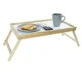 YASTA Vassoio da Letto Pieghevole in Legno di pino Vassoio Per Colazione a letto 50x20x30 Cm Richiudibile