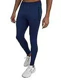 TCA Men's Rapid Quickdry Tapered Tech Training Track Pant with Zip Pockets - Twilight Blue, L