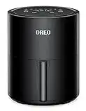 Dreo Air Fryer - 100℉ to 450℉, 4 Quart Hot Oven Cooker with 50 Recipes, 9 Cooking Functions on Easy Touch Screen, Preheat, Shake Reminder, 9-in-1 Digital Airfryer, Black, 4L (DR-KAF002)