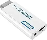 Wii to HDMI Converter, Aolirot Wii to Hdmi Adapter Wii HDMI Console 1080p/720p Connector for Full HD Device Monitor Wii HDMI Adapter with 3,5mm Audio Jack&HDMI Output Supports All Wii Display Modes