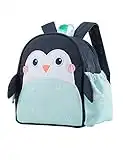 Planet Buddies Kids Lunch Box Bag, Insulated Lunch Bag Backpack for School, Cool Bag Lunch Boxes for Girls and Boys, Children's Backpacks with Water Bottle Holder and Name Tag, Pepper The Penguin