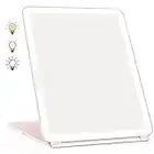 WEILY Portable Travel Makeup Mirror with 72 LED Lights, Touch Screen Three Colors Adjustable Lighted Makeup Mirror, 2000 mAh USB Rechargeable Lighted Vanity Mirror, Ultra-Thin Compact Travel Mirror