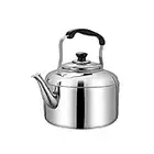 Bollitore da tè, bollitore per tè in acciaio inox ispessito fischietto, 4L/5L/6L/7L, bollitore per acqua calda di grande capacità fornello a induzione a gas bollitore universale per cucina 4L