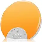 Sunrise Alarm Clock Wake Up Light for Kids, Adults, Heavy Sleepers with Dual Alarms, Snooze, Sleep Aid with 7 Nature Sounds, Alarm Clocks for Bedrooms with 8 Colors Night light, FM Radio, Gift Ideas