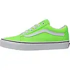 Vans Men's Old Skool Sneaker, (Neon) Green Gecko/True White, Size 5