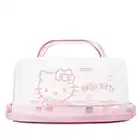 CHEFMADE Transportbox Kuchentransportbox Hello Kitty - Tortenbutler - Kuchencontainer 30 cm - Kuchenhaube mit Deckel und Tragegriff in Pink