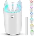 Humidifiers, UvBang 3L Humidifier for Bedroom (Lasts Up to 20 Hours), Air Humidifier with Color Changing Night Light for Home Office, 3 Mist Modes,2 Nozzles,Auto Shut Off, White