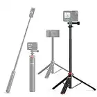 Vkesen Selfie Stick Stativ für GoPro, 122cm Handheld Teleskop Pole Stick für Action Cam, Einbein Stativ Halterung für Alle GoPro, Insta 360 One X2/X3/XR/RS, DJI, Apexcam, Akaso Action-Kameras