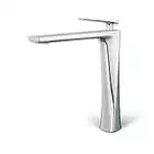 JOMOLA Tall Bathroom Vessel Sink Tap for Bowl Single Handle Lavatory Vanity Sink Tap One Hole Deck Mount Basin Mixer Tap Brass Chrome