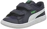 PUMA Puma Smash V2 Sd V Ps, Zapatillas Unisex niños, Multicolor Peacoat Puma White, 30 EU