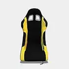 MODAUTO Asiento Deportivo para Coche,Baquet Deportivo de Tela,Adaptable para Coches y Conductor y Pasajero,Coches,Modelo N070,Negro-Amarillo