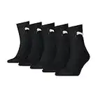 PUMA Puma Unisex Short Crew Socks (5 Pack), Calzini Unisex - Adulto, Nero, 43-46