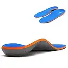 Full Length Metatarsal Arch Support Shock Absorption Orthotic Unisex Insoles for Flat Feet,Plantar Fasciitis,Relieve Foot Soreness,Suitable Athletic,Work Shoes(Size:UK-6,Length:9.87",Blue)