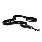 EzyDog Zero Shock Leash 48", Nero