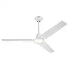 Westinghouse Lighting Westinghouse 7812700 Jax, Modern Industrial Style Ceiling Fan and Wall Control, 56 Inch, White Finish