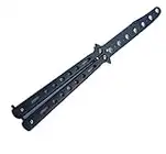 HDDH Butterfly Knife,Practice Butterfly Knife,Butterfly Knife Trainer,Unsharpened Blade 100% Safe for Practicing Flipping Tricks (black)