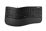Microsoft Ergonomic Keyboard: Wired, Comfortable, ergonomic keyboard with cushioned wrist and palm support, split keyboard, dedicated Office key (English)