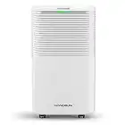 Hangsun 12L Dehumidifier with Digital Humidity Display, Sleep Mode, Laundry Drying Dehumidifiers for Home Damp with Continuous Drainage, 24H Timer Ideal for Large Room, Basement, Bedroom, Bathroom