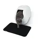 lionto Katzenklomatte Katzenstreumatte Vorleger für Katzentoilette wasserdichte doppellagige Matte, 61x38x1,3 cm schwarz