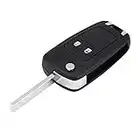 Qiilu 2 Botones Llave de Control Remoto Fob 433Mhz ID46 Chip para Coche