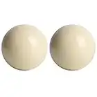 Keenso 2pcs 5.72CM Mesa de Billar Bolas de Billar Blancas, Snooker Mesa de Billar Lugar de Entrenamiento Bola de señal estándar