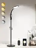 CRLL Floor Lamp Rechargeable, Standing Lamps for Living Room with Adjustable Height, LED Floor Lamps 2700K-6500K Colors & 5 Brightness Adjustment, Modern Floor Lamps with Remote & App Control