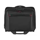 Wenger 600661 POTOMAC 17 Inch 2-Piece Business Wheeled Laptop Briefcase, Padded laptop compartment with Matching 15.4 Inch Laptop Case in Black {23 Litre} ,Black,42 cm