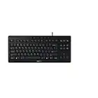 Cherry Stream Keyboard TKL Wired USB Keyboard TenKeyLess Compact Version Without Number Pad. Super Silent Keystroke. Ideal for Office. (Single Pack) Black