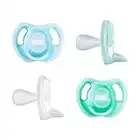 Tommee Tippee Ultra-Light Silicone Soother, 0-6m, Pack of 4 Dummies, Symmetrical Orthodontic Design, BPA-Free, One-Piece Design