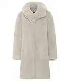 Invicta Women's Winter Long Faux Fur Coat Size M, White, Medium