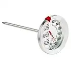 Escali AH1 Stainless Steel Oven Safe Meat Thermometer, Extra Large 2.5-inches Dial, Temperature Labeled for Beef, Poultry, Pork, and Veal Silver NSF Certified