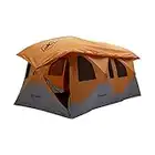 Gazelle Tents™, T8 Hub Tent, Easy 90 Second Set-Up, Waterproof, UV Resistant, Removable Floor, Ample Storage Options, 8-Person, Sunset Orange, 78" x 94" x 165", GT800SS