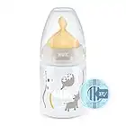 NUK First Choice+ Baby Bottle, 0 - 6 Months, Temperature Control, Anti Colic Vent, BPA-Free, Latex Teat, Safari (Beige), 1 Count (Pack of 1), 150 ml