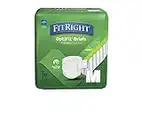 FitRight OptiFit Extra+ Adult Diapers with leak stop guards, Disposable Incontinence Briefs with Tabs, Moderate Absorbency, Medium, 32"-44", 20 Count