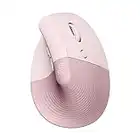 Logitech Lift Vertical Ergonomic Mouse, Wireless, Bluetooth or Logi Bolt USB receiver, Quiet clicks, 4 buttons, compatible with Windows/macOS/iPadOS, Laptop, PC - Rose