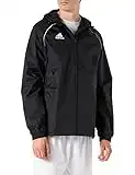 adidas Kid's Core 18 Rain Jacket, Black/White, Size 152