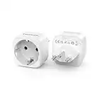 TESSAN 2 Pack Reiseadapter Schweiz, Adapter Schweiz Deutschland Stecker, EU auf Schweiz Reisestecker, Schweiz Steckdosenadapter, Adapter Steckdose Schweiz Deutschland, travel Adapter für Jordanien