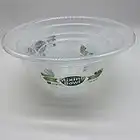 Set of 4 Mixing Bowls Set Clear Plastic Round Salad Serving Baking Kitchen