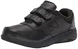 New Balance Men's 813 V1 Hook and Loop Walking Shoe, Black, 14 X-Wide