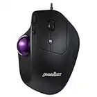 Perixx PERIMICE-520 - Mouse ergonomico trackball cablato, angolo regolabile, livello 2 DPI, colore: Nero