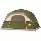 CAMPROS CP Tent 8 Person Camping-Tents, Waterproof Windproof Family Dome Tent with Top Rainfly, Large Mesh Windows, Double Layer, Easy Set Up, Portable with Carry Bag - Olive