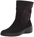 ECCO womens Soft 7 Wedge Gore-tex Mid Calf Boot, Black/Black Nubuck, 7-7.5 US