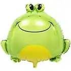 DIWULI süßer Frosch Luftballon, Kröte Tier-Ballon Grün Frosch-König Folien-Ballon, Kinder-Geburtstag Junge Mädchen, Motto-Party, Dekoration, Geschenk-Deko, Tier-Party, Wald-Freunde, Dschungel Zoo