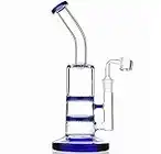 Mosi Mimi Pipa ad Acqua Bong Dab Rig Bong da Fumo con Ciotola in Quarzo (Blu)