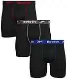 Reebok Men's Underwear - Performance Boxer Briefs (3 Pack), Size Medium, All Black
