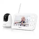 Babycozy Video Babyphone mit Kamera, 5" Video Baby Monitor 720PHD Display, 5000mAh Akku, Remote-PTZ, Nachtsicht, Bidirektionale Kommunikation, Wiegenlieder, Zoom, Raumtemperaturüberwachung