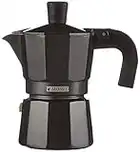 Monix Vitro Noir – Cafetera Italiana de Aluminio, Capacidad 1 Taza, Apta para Todo Tipo de cocinas Salvo inducción (Braisogona_M640001)