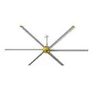 Big Ass Fans 3600 12ft Commercial Indoor Ceiling Fan with Universal Mount and 3ft extension, Variable Speed Wall Control Included, Exceptionally Quiet (<35 dBA)